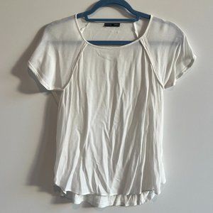 Zara Women's Cotton Flutter Sleeve Blouse